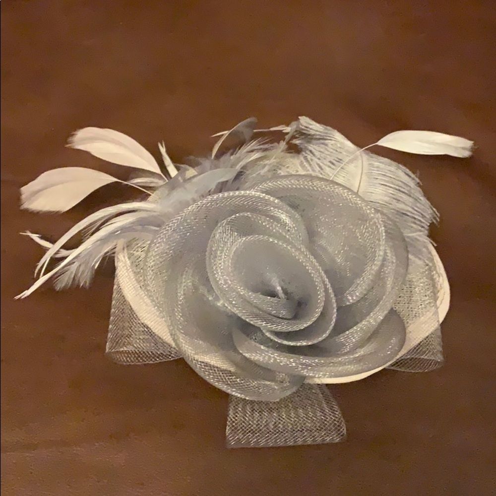 Grey Feather Vintage Hat